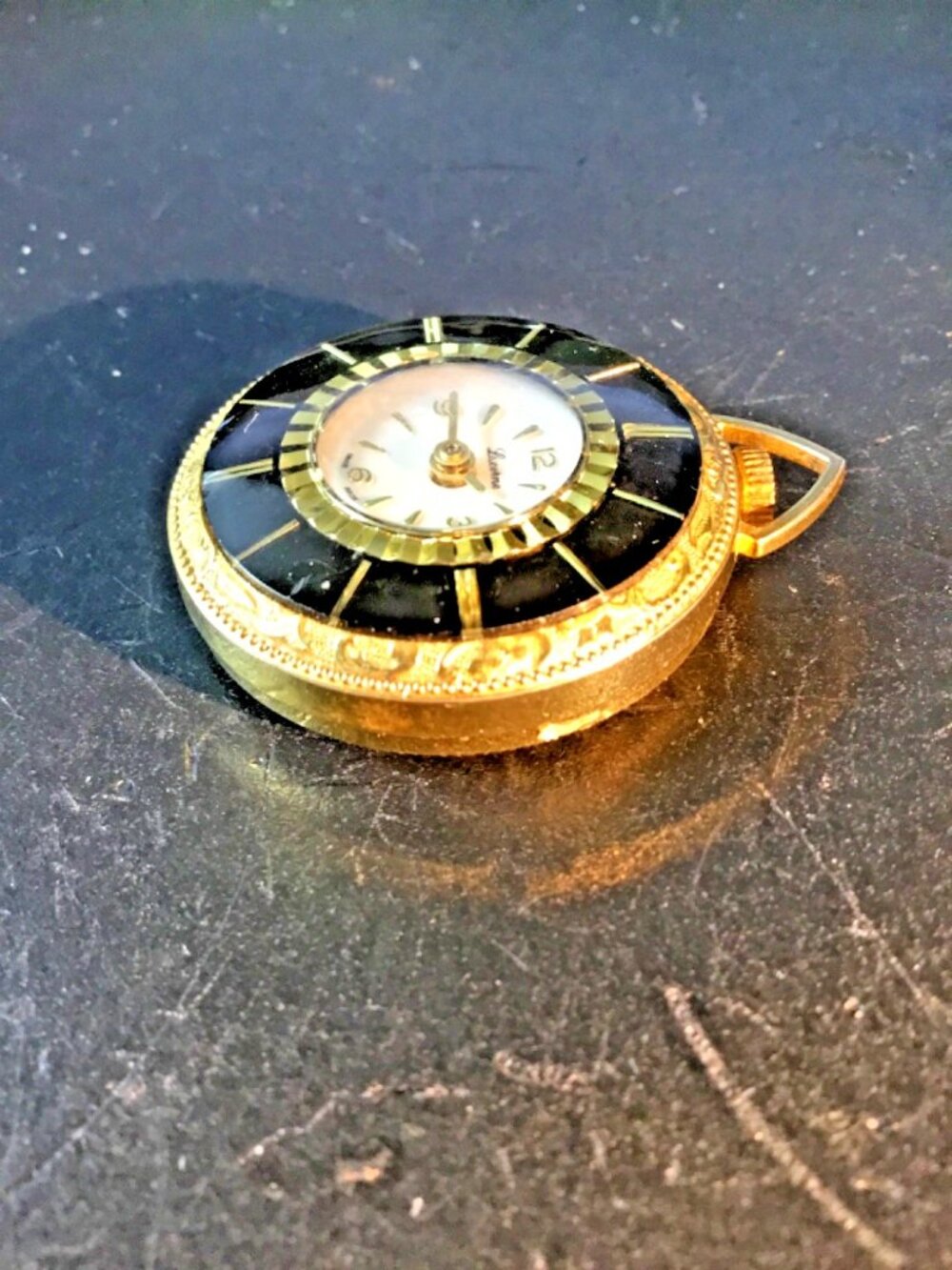 Vintage Lucerne Swiss Pendant Pocket Watch – 33.9 mm – Non‑Running – For Parts/R - Picture 5 of 6